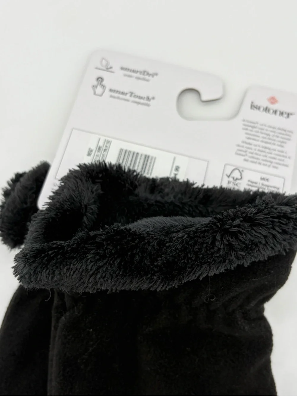 Isotoner Women's Black Fleece-Lined Gloves - Picture 3 of 9